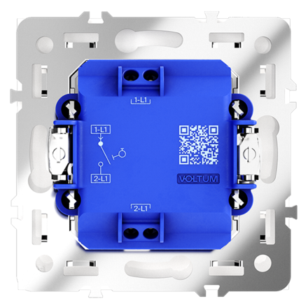 Выключатель с самовозвратом одноклавишный Voltum S70 VLS010602 (белый матовый)
