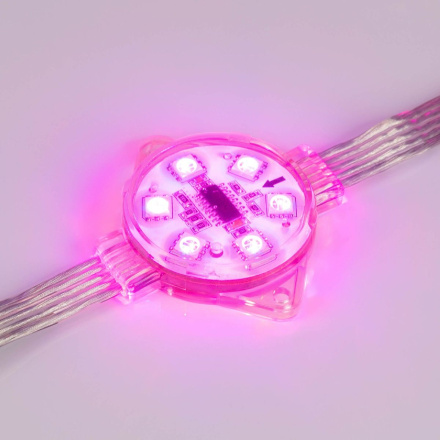 Модуль управляемый Arlight VISOR-DMX-5060-6-24V RGB 120deg (D40x12mm, 1.5W, IP68) 029188