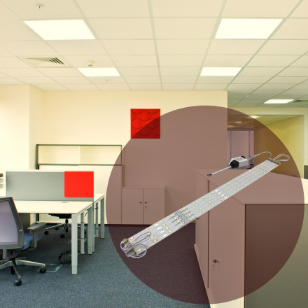 Комплект светодиодных линеек Apeyron Армстронг 5730 36Вт 3000К 12-140