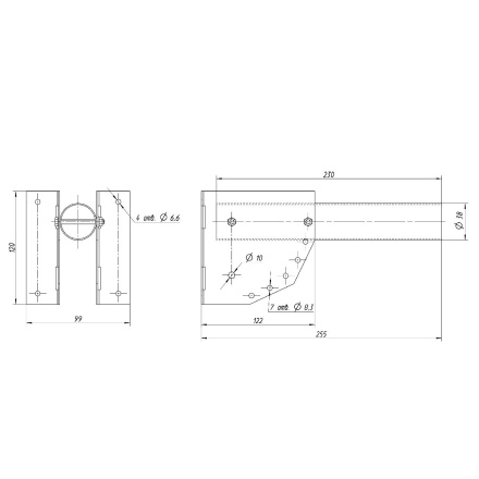 Кронштейн для уличного светильника Эра SPP-AC2-0-230-038 Б0057533