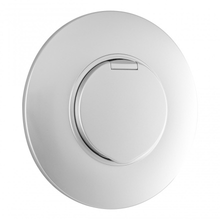 Розетка круглая с/з и шторками, защитной крышкой и рамкой Arte Milano SET08-1-41-1 silver