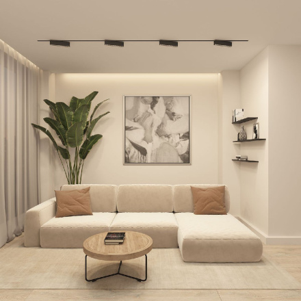 Трековый однофазный светильник Denkirs Edder DK6444-BK