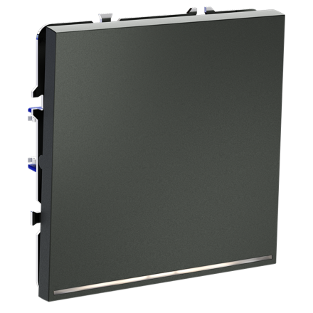 Выключатель одноклавишный с подсветкой Voltum S70 VLS010206 (титан)