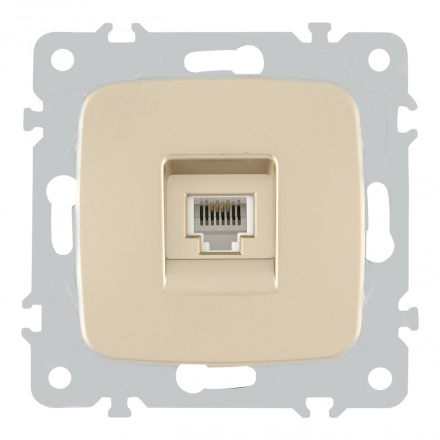 Розетка телефонная RJ11 Arte Milano 205.51-1.shampan