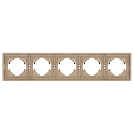 Рамка пластиковая на 5 постов Arlight FRM-TENDO-PL-5-GD 053854