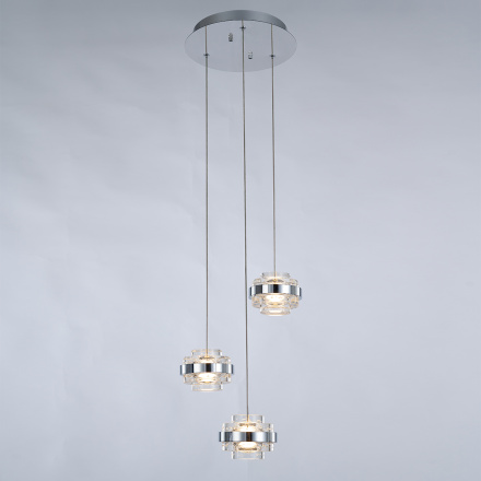 Подвесной светильник Delight Collection MD22030002 MD22030002-3A chrome/clear