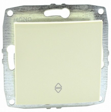 Выключатель одноклавишный проходной Mono Electric Despina-Larissa 10А 250В крем 500-001725-109