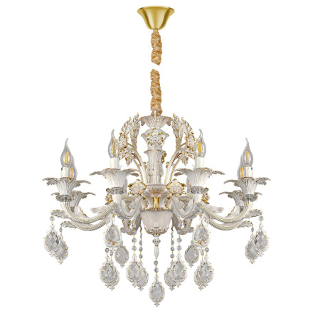 Подвесная люстра AM Group CLEOPATRA SP8 WH+GL