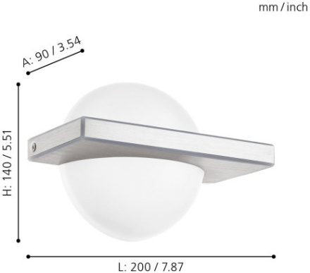 Настенный светодиодный светильник Eglo Boldo 95771