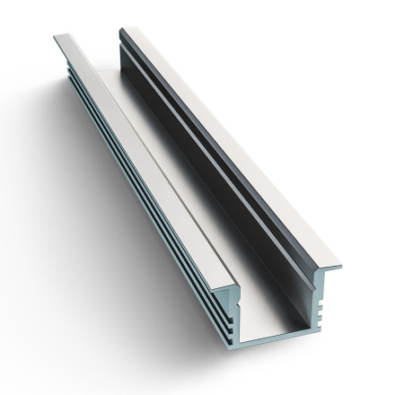 Профиль встраиваемый Apeyron ширина ленты до 10мм (рассеиватель, заглушки - 2шт) 08-12