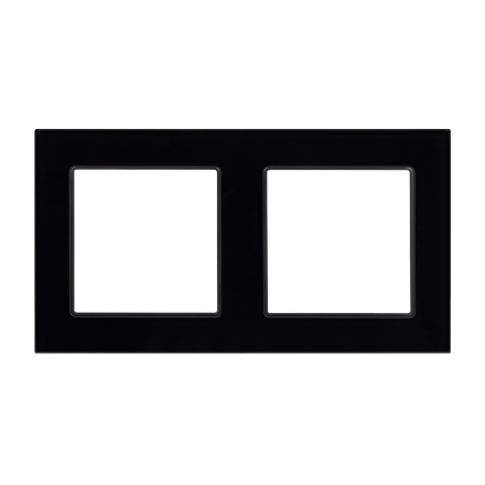 Рамка двухместная Arlight FRM-GLARE-GS-2-BK 043797