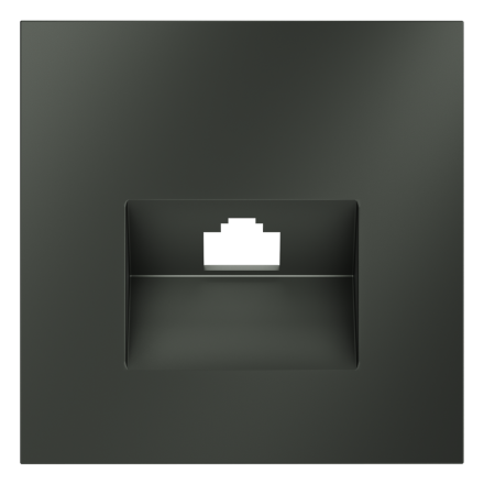 Накладка для розетки компьютерной RJ45 кат.6 Voltum S70 (титан) VLS001306