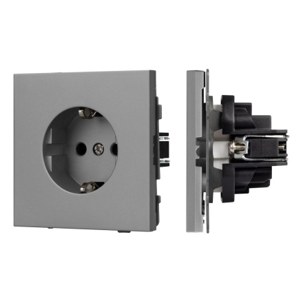 Механизм электрической розетки Arlight SCT-TENDO-MEU1-PL-GR (230V, 16A) 054080