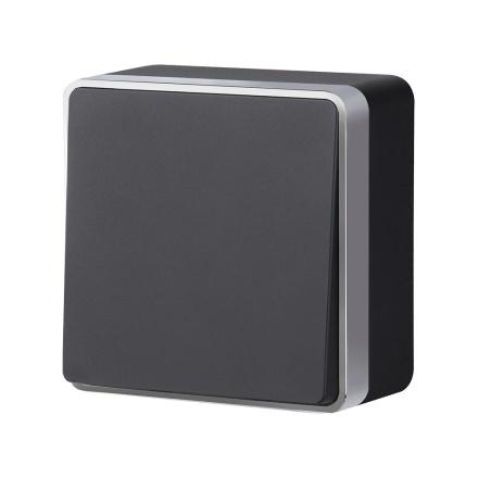 Выключатель одноклавишный проходной Werkel Gallant (черный с серебром) W5012034 4690389164095 a051166