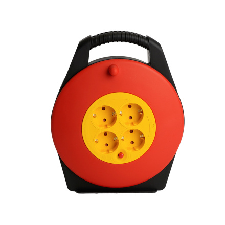 Удлинитель-рулетка на 4 розетки с/з с ручкой Stekker Standart STD06-40-50 10м 50179