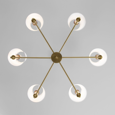 Люстра на штанге Eurosvet Conso 60145/6 латунь a061950