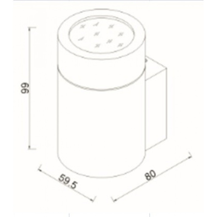 Уличный настенный светильник IMEX IL.0013.2115
