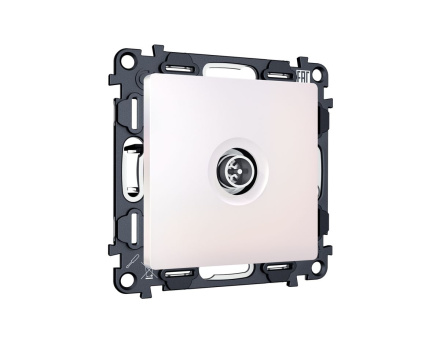 Комплект механизма TV розетки оконечной экранированной 5-1000MHz 3dB Alfa Жемчуг Quant Ambrella Volt MA213005 (AP2130, VM199)