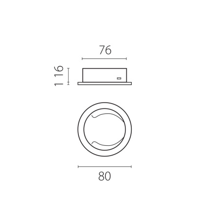 Насадка торцевая на светильник RULLO dia 80 m Lightstar Rullo 204487