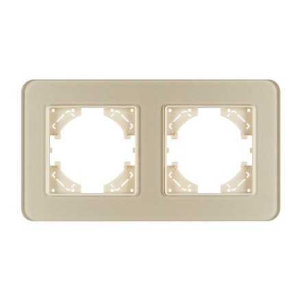 Рамка на 2 поста стеклянная Arlight FRM-OMALI-SFGS-2-GD 049711