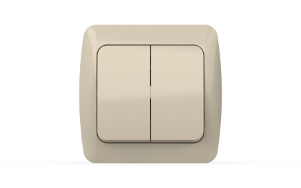 Выключатель двухклавишный ELBI Alsu 504-010300-202