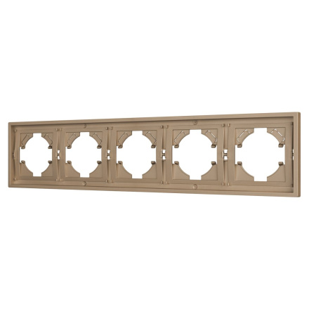 Рамка пластиковая на 5 постов Arlight FRM-TENDO-PL-5-GD 053854