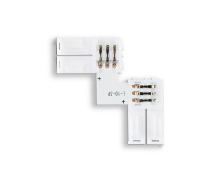 Соединитель угловой L для светодиодной ленты 5050 12/24V (3 конт.) GS6651 (10шт) Ambrella Light Illumination GS6651