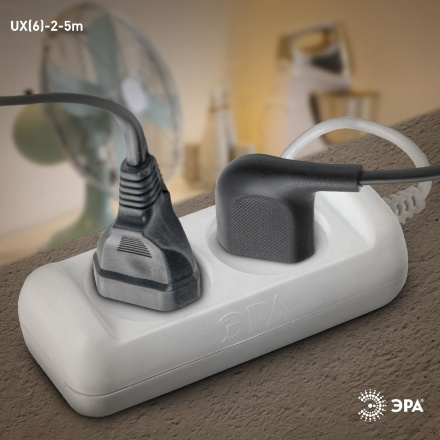 Удлинитель электрический Эра UX(6)-2-5m Б0038566