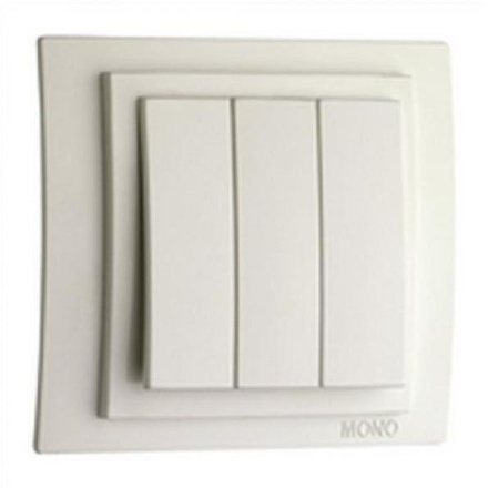 Выключатель трехклавишный Mono Electric Despina-Larissa 10А 250В слоновая кость 500-000122-114