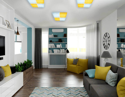 Накладная люстра Ambrella Light FP2381 WH 128W D500*500