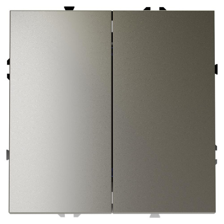 Выключатель с самовозвратом двухклавишный Voltum S70 VLS020604 (шелк)