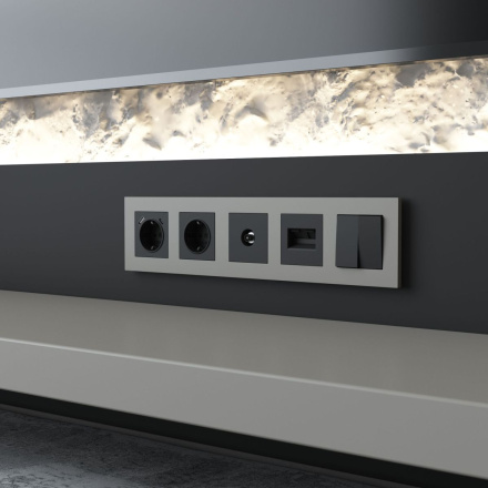 Рамка на 5 постов Werkel Slab (дымчатый софт) W0052917 4690389218477 a071630