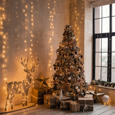 Гирлянда занавес Eurosvet 200-004 теплый белый 2*3м IP20