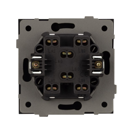 Механизм выключателя одноклавишный перекрёстный Arlight SWT-TENDO-MKX1-SFPL-GR (230V, 10A) 054573