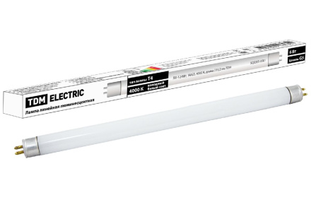 Лампа люминесцентная TDM Electric G5 6W 4000K белая SQ0355-0001