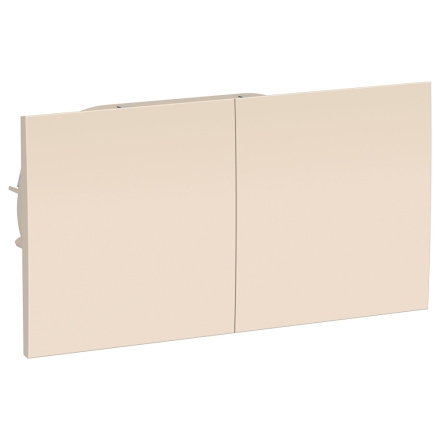 Розетка с/з двойная, со шторками, с крышкой, 16А, в сборе Systeme Electric AtlasDesign ATN000228