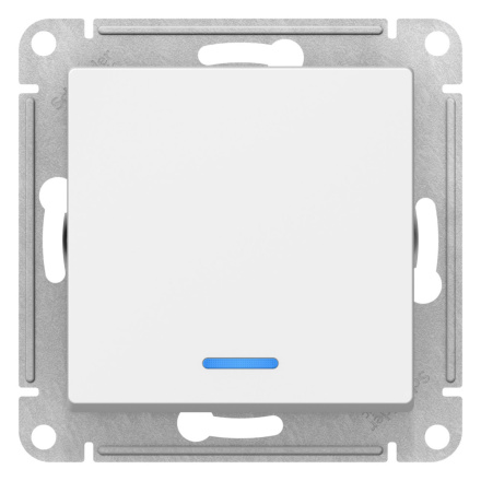Выключатель 1-клавишный с подсветкой, сх.1а, 10АХ, механизм Systeme Electric AtlasDesign Лотос ATN001313