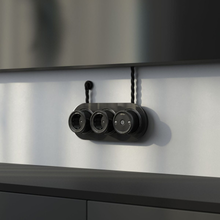 ТВ розетка Werkel (черный) Ретро W5683008 4690389166778 a051449