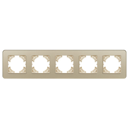 Рамка на 5 постов стеклянная Arlight FRM-OMALI-GS-5-GD 049707