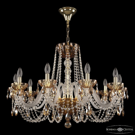 Подвесная люстра Bohemia Ivele Crystal 5402/10/300 G Amber/M-1H K721