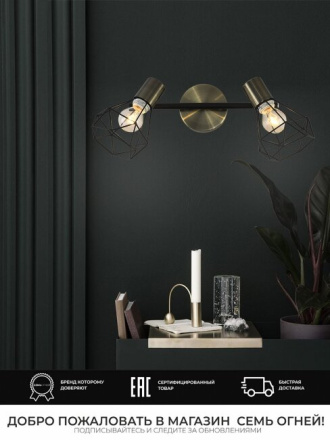 Спот Seven Fires Keri SF4710/2W-AB-BK