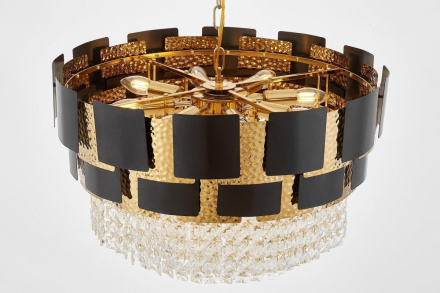 Подвесная люстра Lumina Deco LDP 7045-600 BK+GD