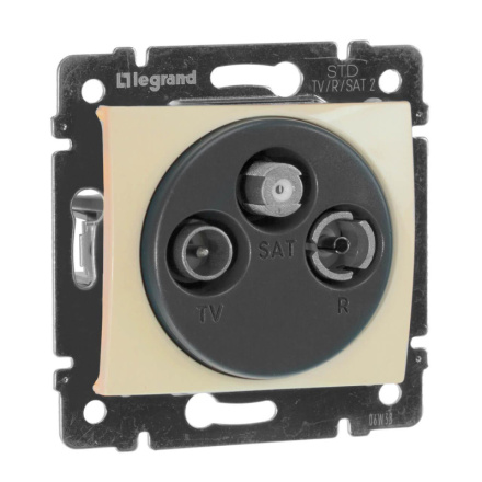 Розетка TV-FM-SAT оконечная Legrand Valena слоновая кость 774336