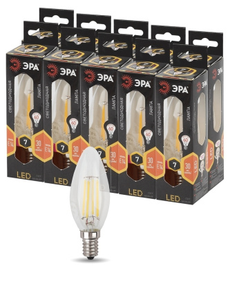 Лампа светодиодная Эра E14 7W 2700K F-LED B35-7W-827-E14 Б0027942