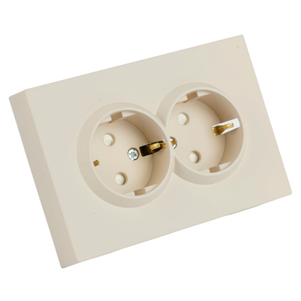 Розетка 2-местная с защитной шторкой Stekker Эмили с/з 250В 16А RST16-5114-08 кашемир soft touch 49908