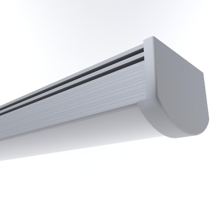 Профиль П-образный накладной Apeyron ширина ленты до 20мм (рассеиватель, заглушки - 2шт) 08-14