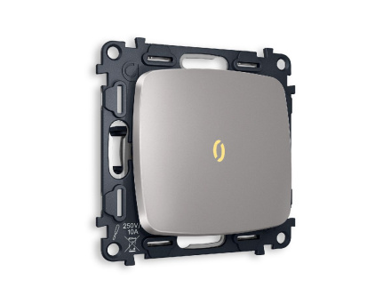 Комплект механизма 1-кл проходного выключателя с подсветкой Ambrella Volt Omega MO502030