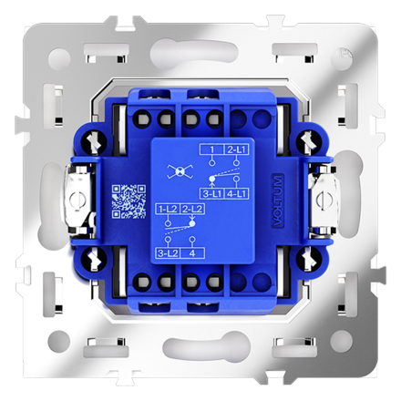 Перекрестный переключатель одноклавишный Voltum S70 VLS010502 (белый матовый)