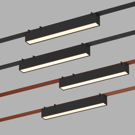 Трековый однофазный светильник Denkirs Belty Linear DK5575-BK