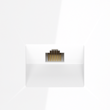 Розетка компьютерная Voltum S70 VLS060101 (белый глянцевый)